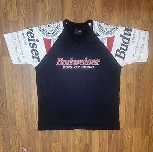 Vintage 2000 Budweiser Calhoun Cotton Graphic Tee Men’s 2XL Navy Blue C19